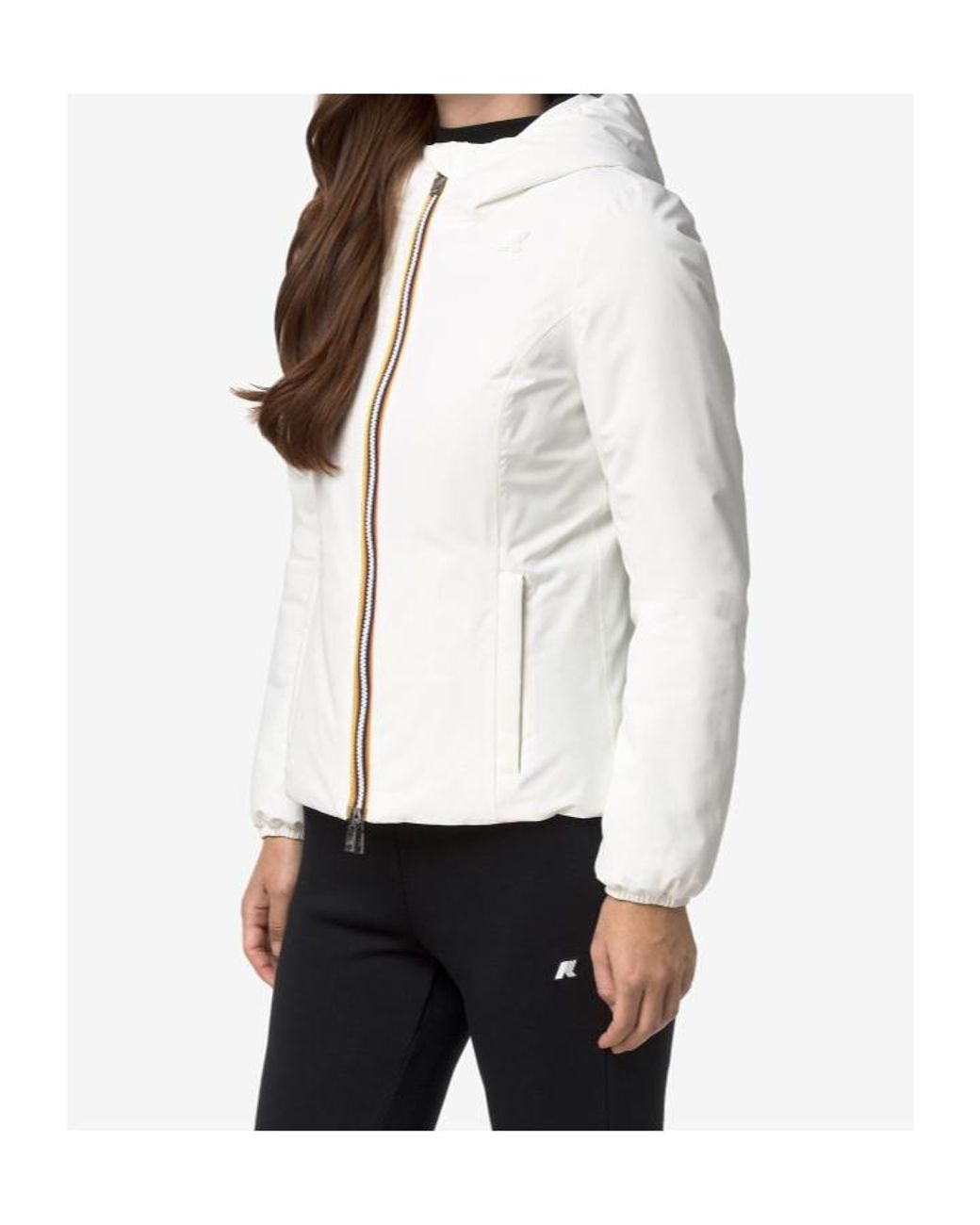 K-Way White Lilyst Warm Hooded Jacket