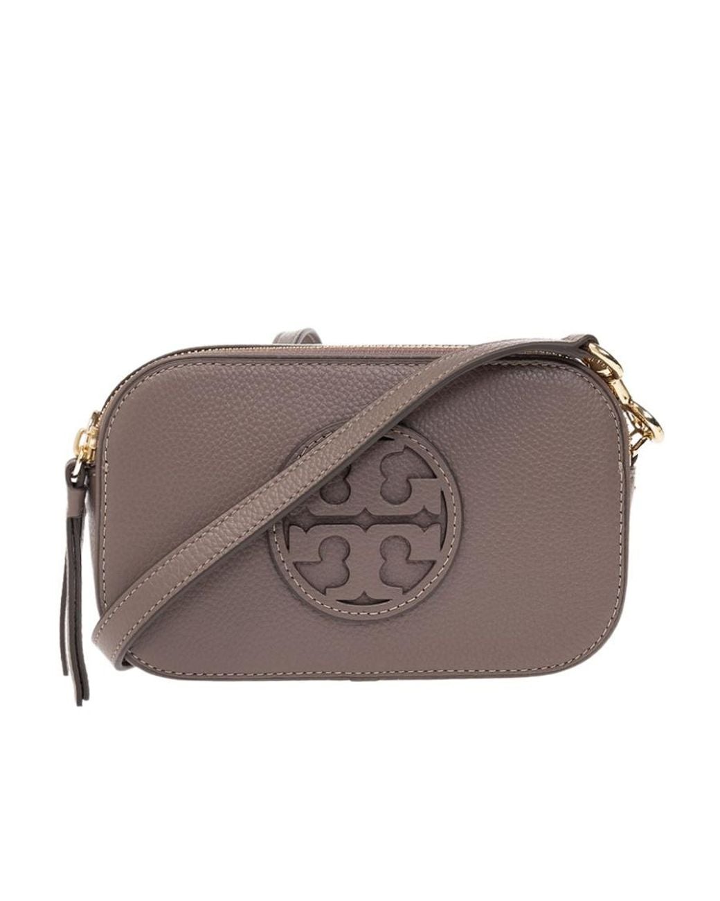 Tory Burch Brown Miller Zipped Mini Camera Bag