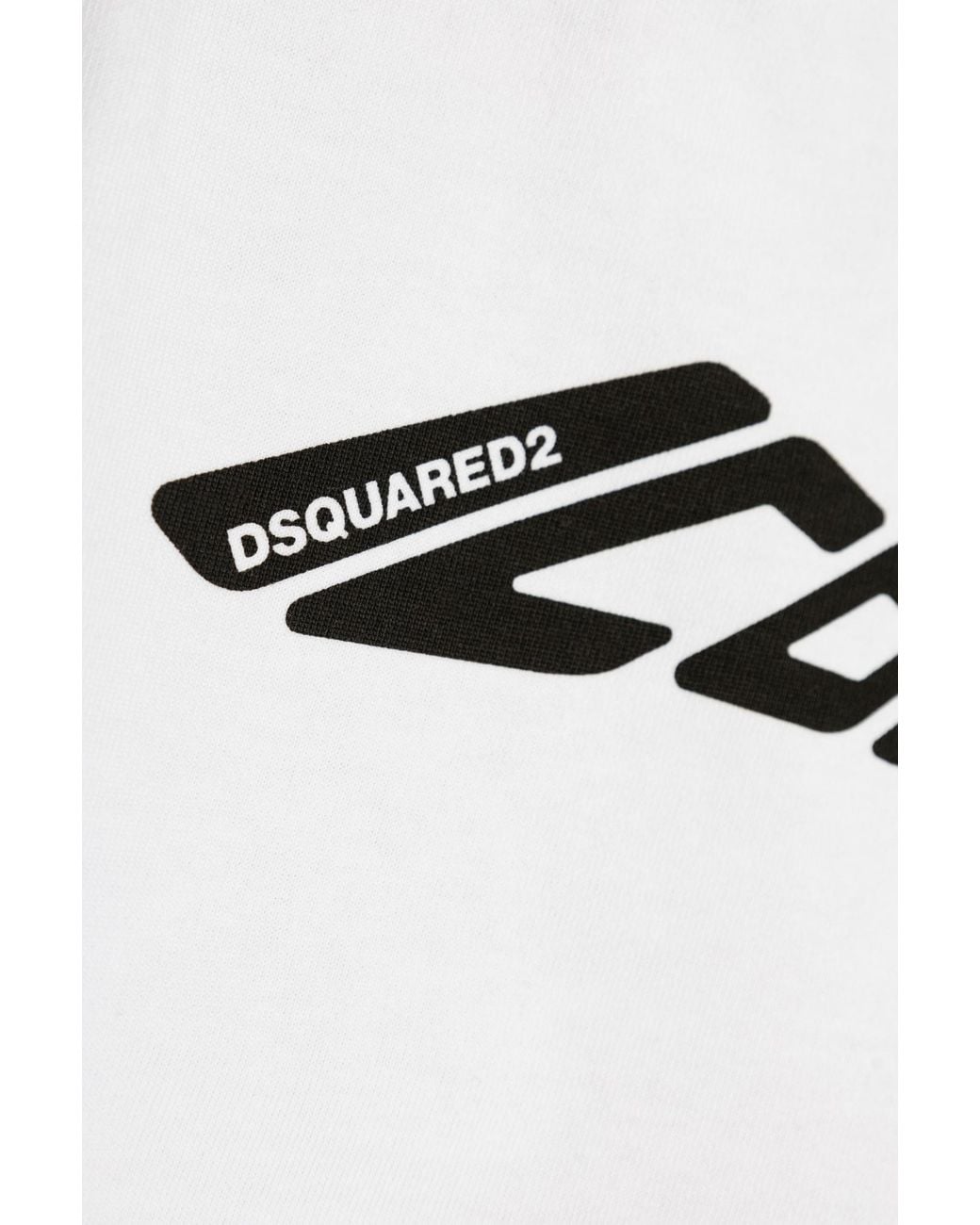 DSquared² White Icon Printed Cropped Tank Top