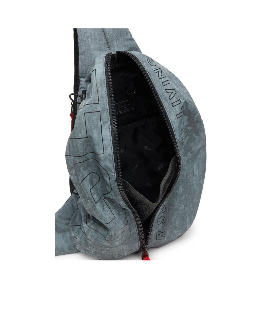 DIESEL Blue Zip-D Sling Bag for men