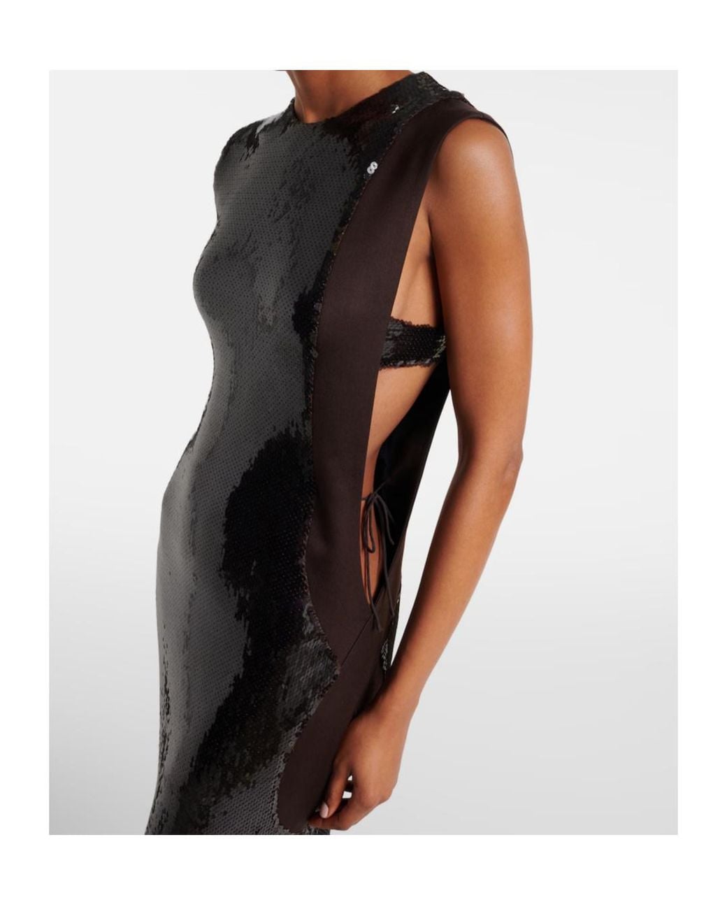 Christopher Esber Black Sequined Gown
