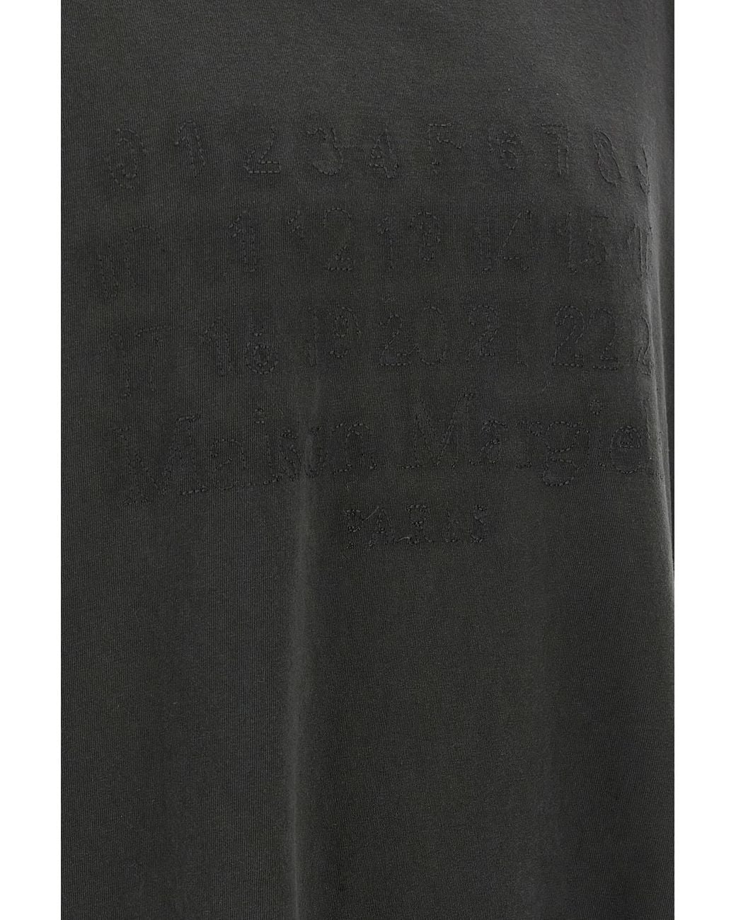 Maison Margiela Black Numbers-Motif Crewneck T-Shirt for men
