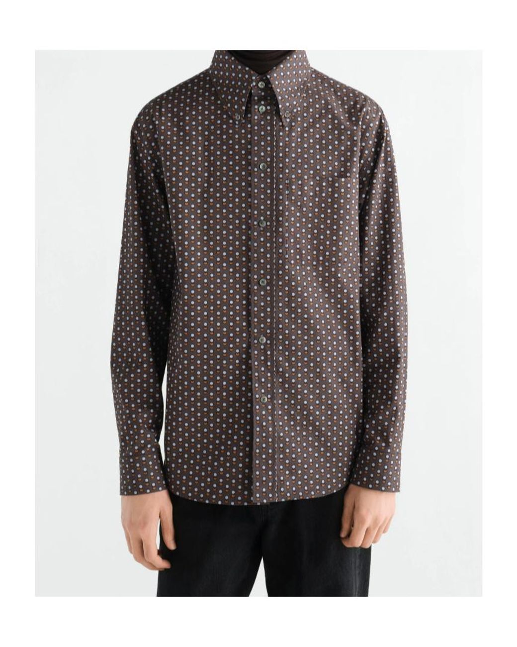 Lemaire Brown Button-Down Shirt for men