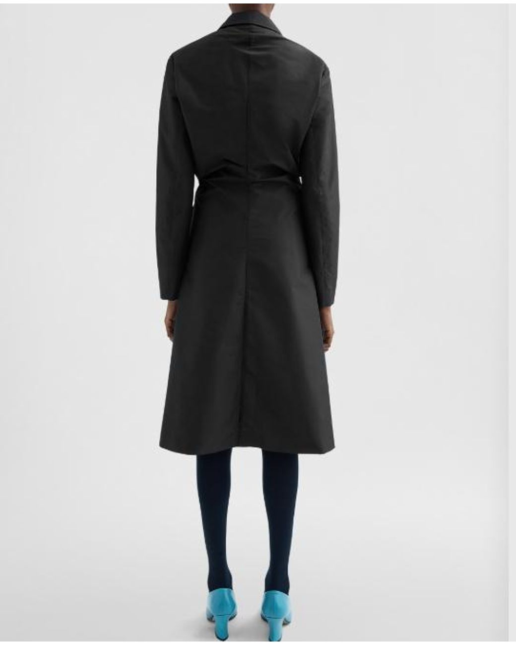 Jil Sander Black Technical Faille Coat