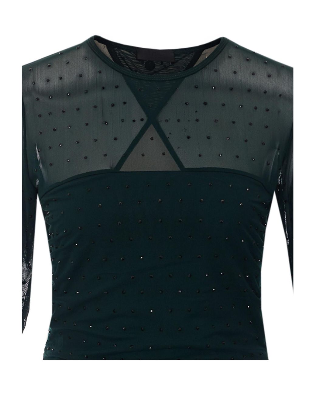Liu Jo Blue Sheer Embellished Mini Dress