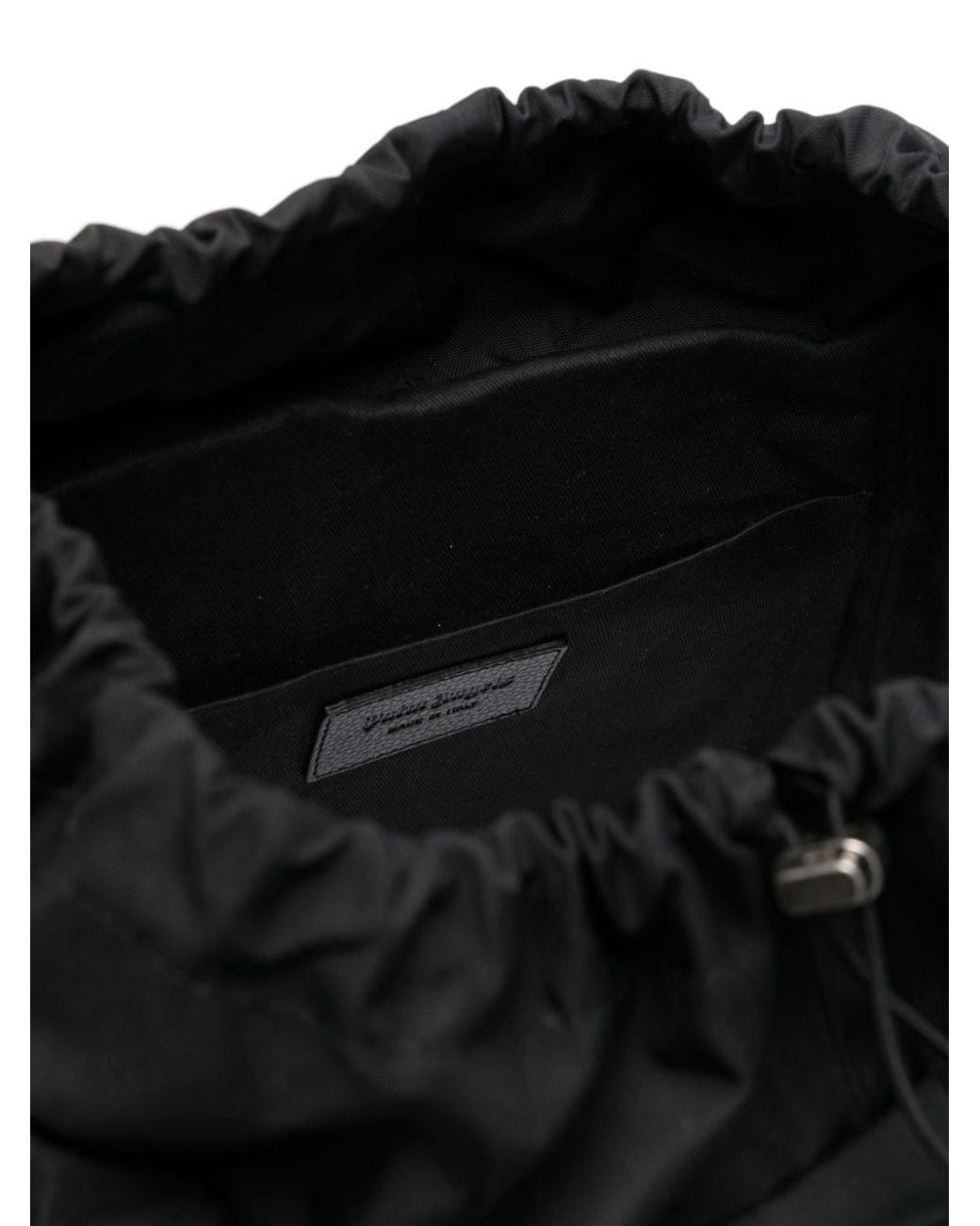 Palm Angels Black Logo Patch Foldover Top Backpack for men