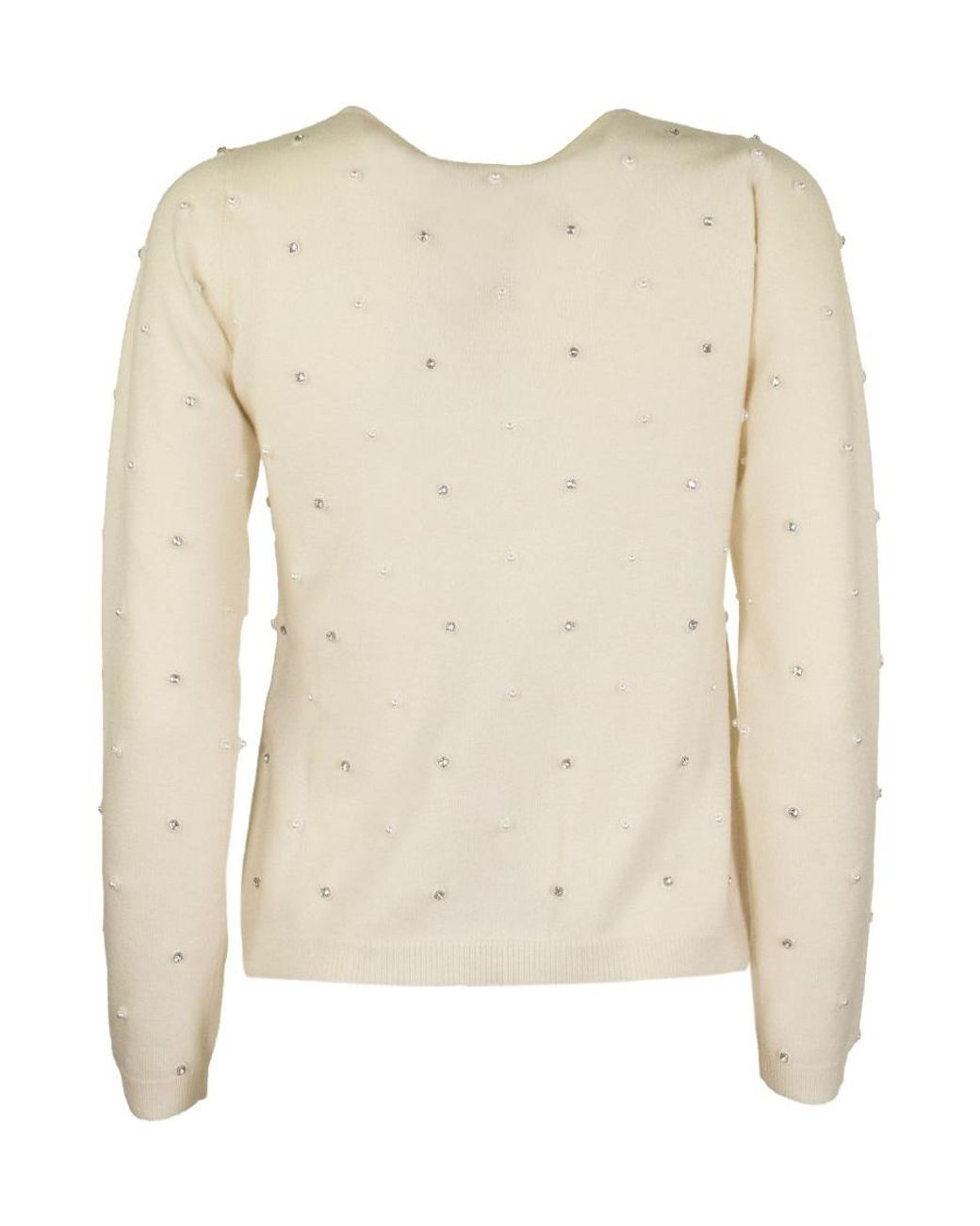 Max Mara Natural Crew Neck Knit Pullover