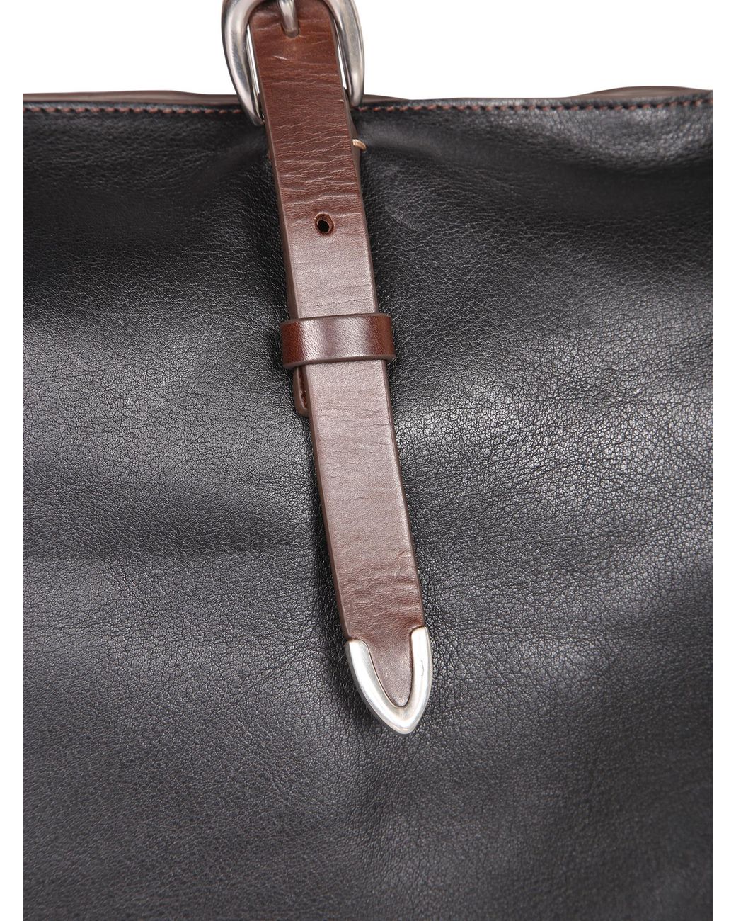 Paul Smith Black Leather Duffle Tote Bag for men