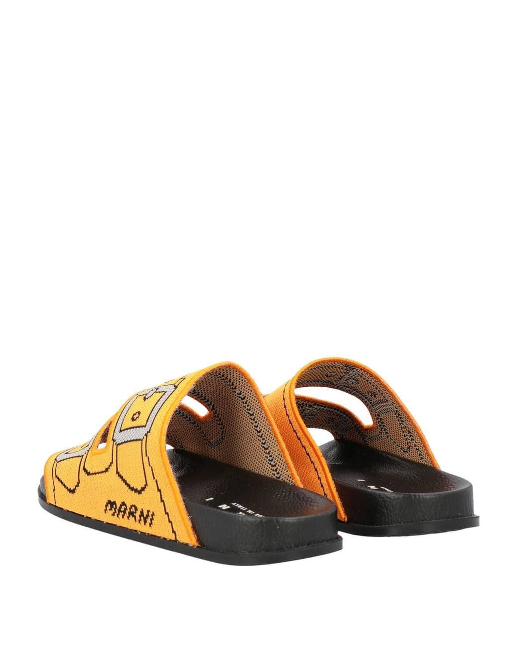 Marni Yellow Stylish Round-Toe Colorful Slippers