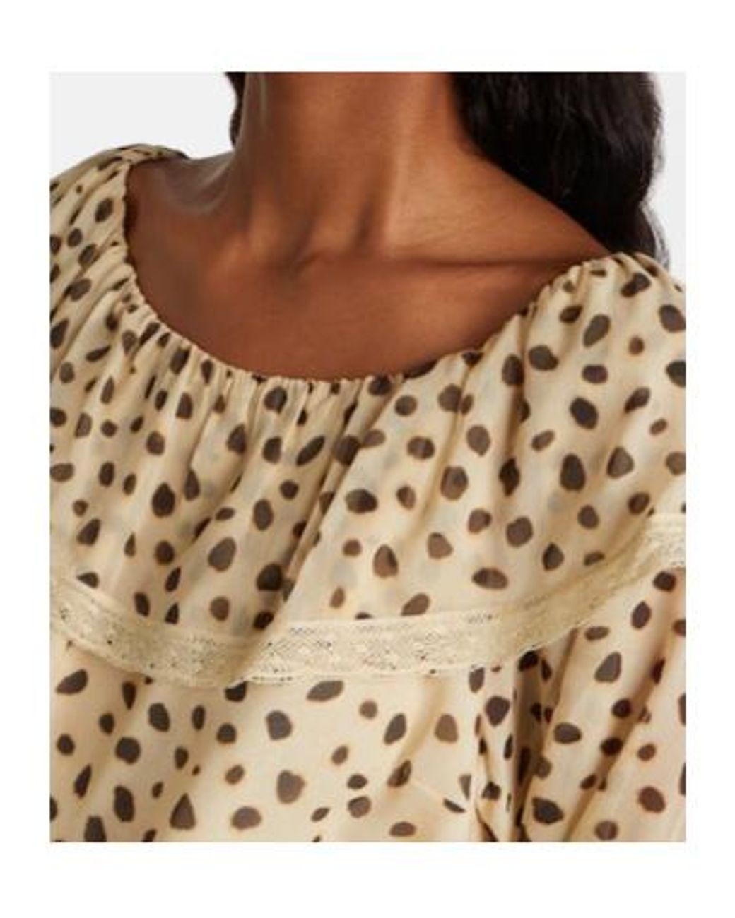 Posse Natural Leopard-Print Silk Blouse