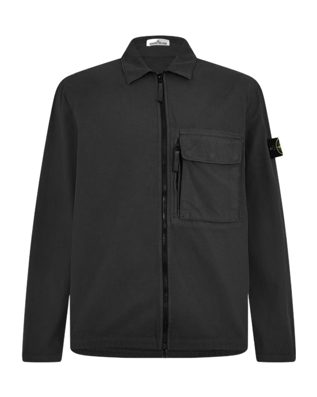 Stone Island Black Functional Pockets Overshirt for men