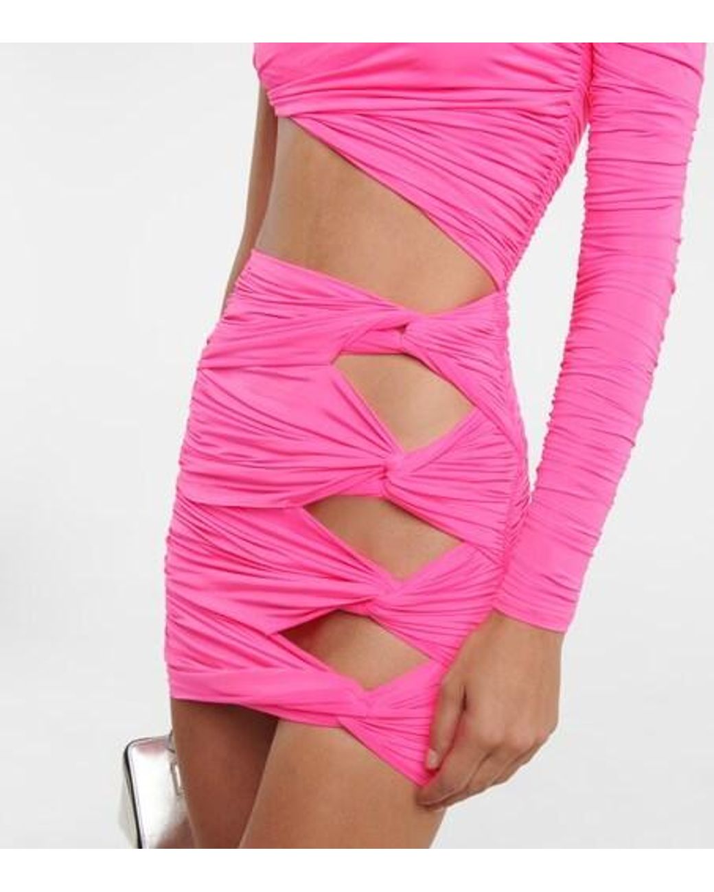 Alex Perry Pink Keats One-Shoulder Minidress