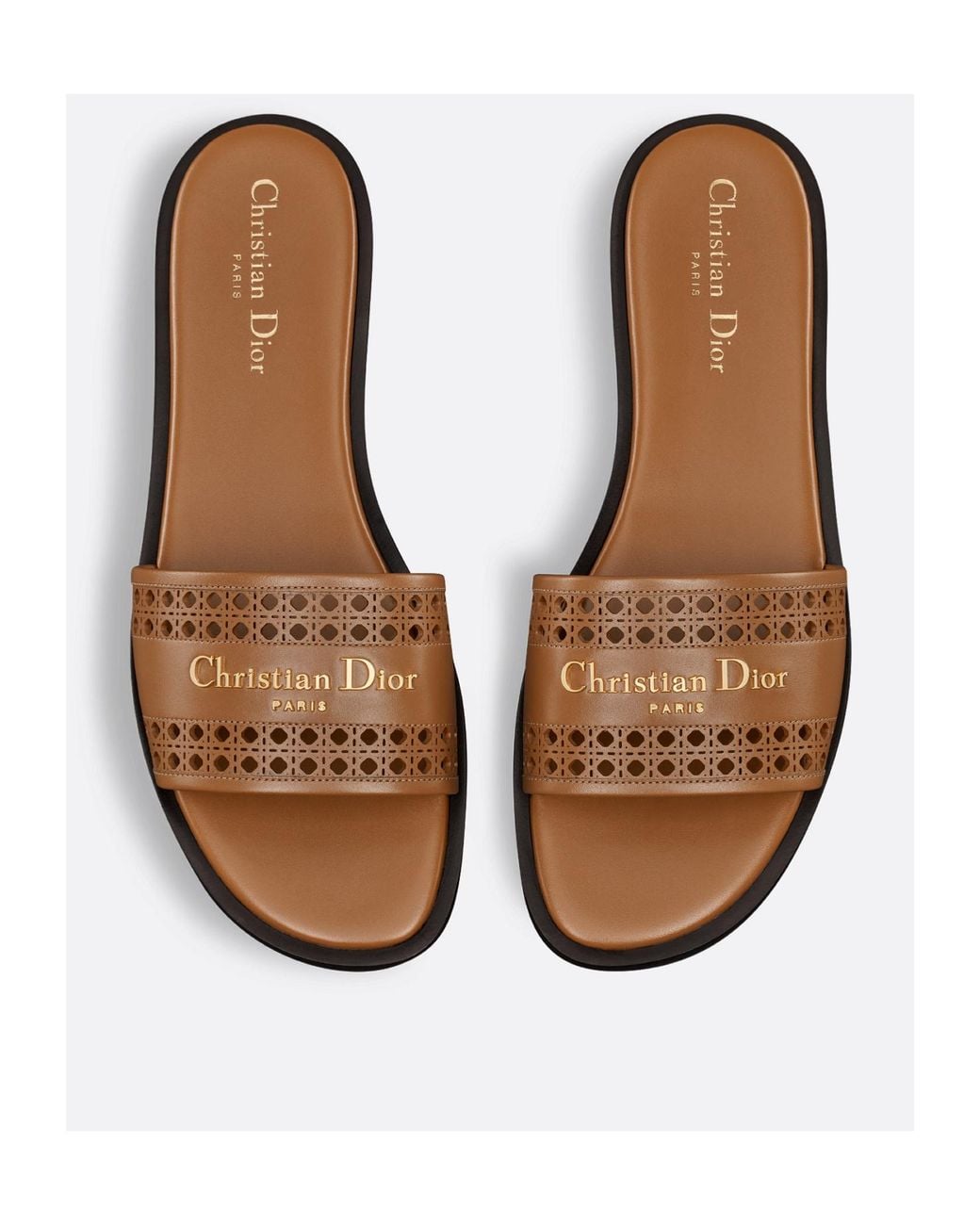 Dior Brown Christian D-Lane Slip-On Slides