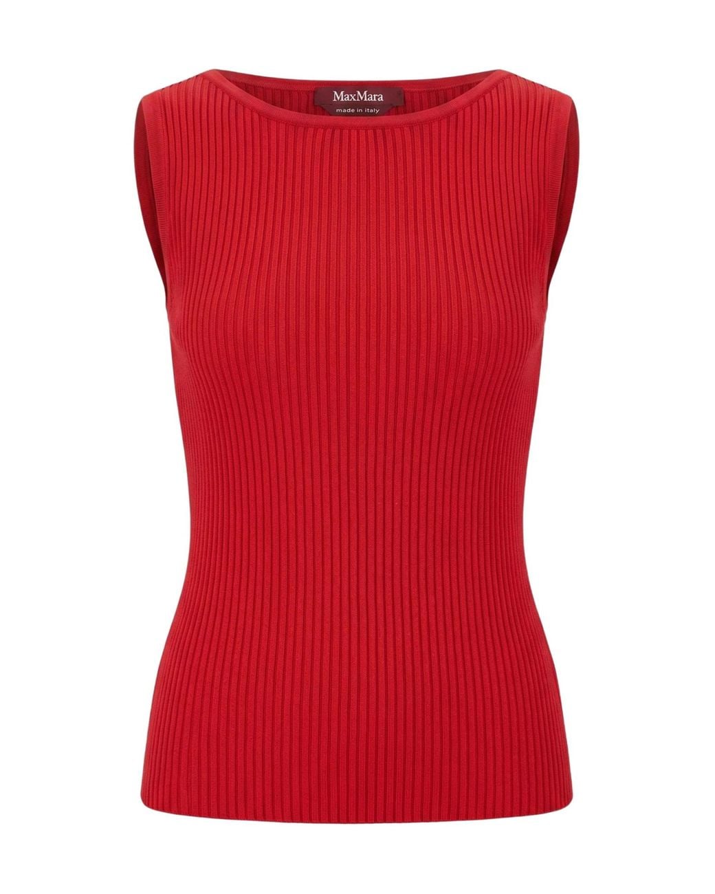 Max Mara Solid-Colored Sleeveless Knit Top