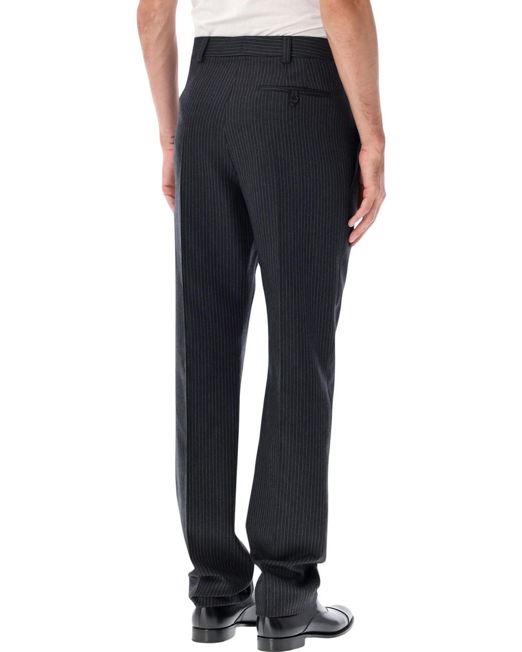 Saint Laurent Gray Belt Loop Casual Pants for men