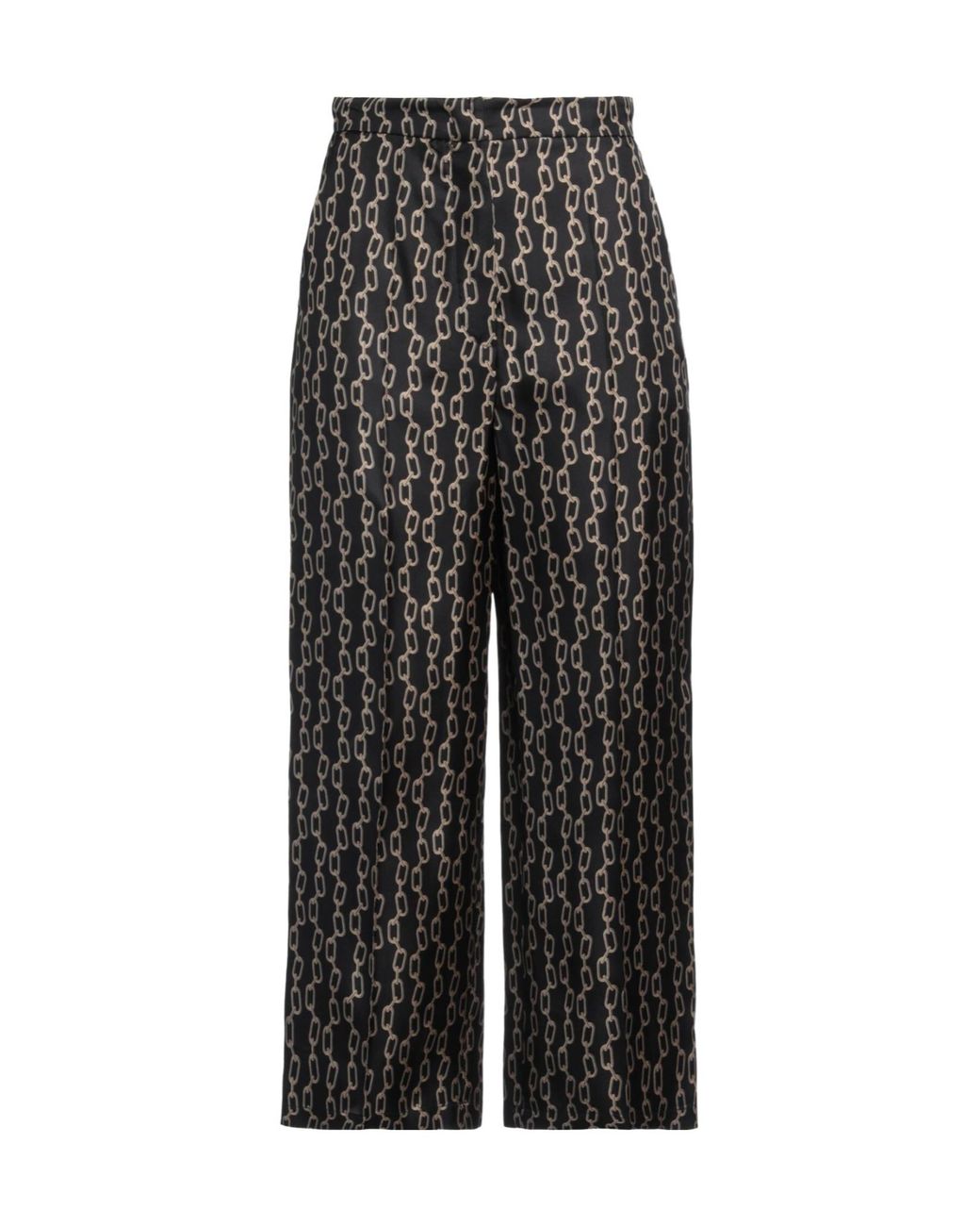 Max Mara Black Two-Tone Loose Long Pants
