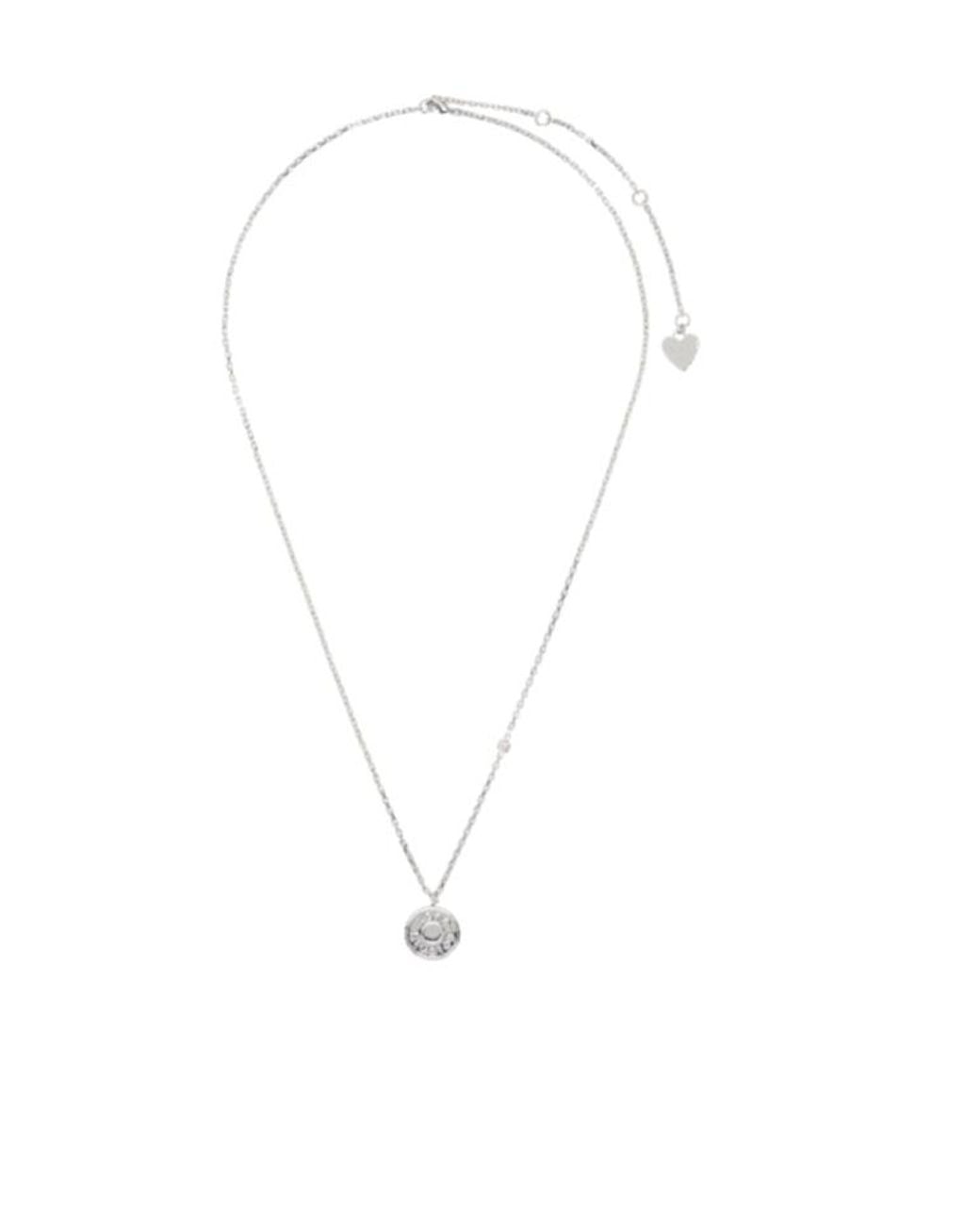 Acne White Pendant Necklace for men