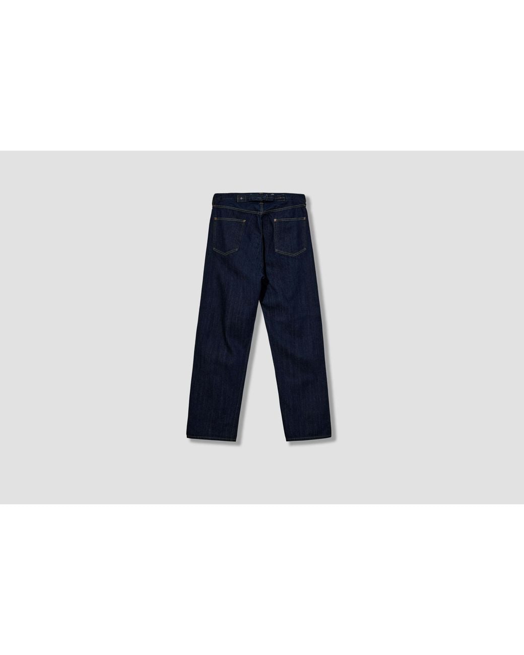 A.PRESSE Blue Washed Wide-Leg Jeans for men