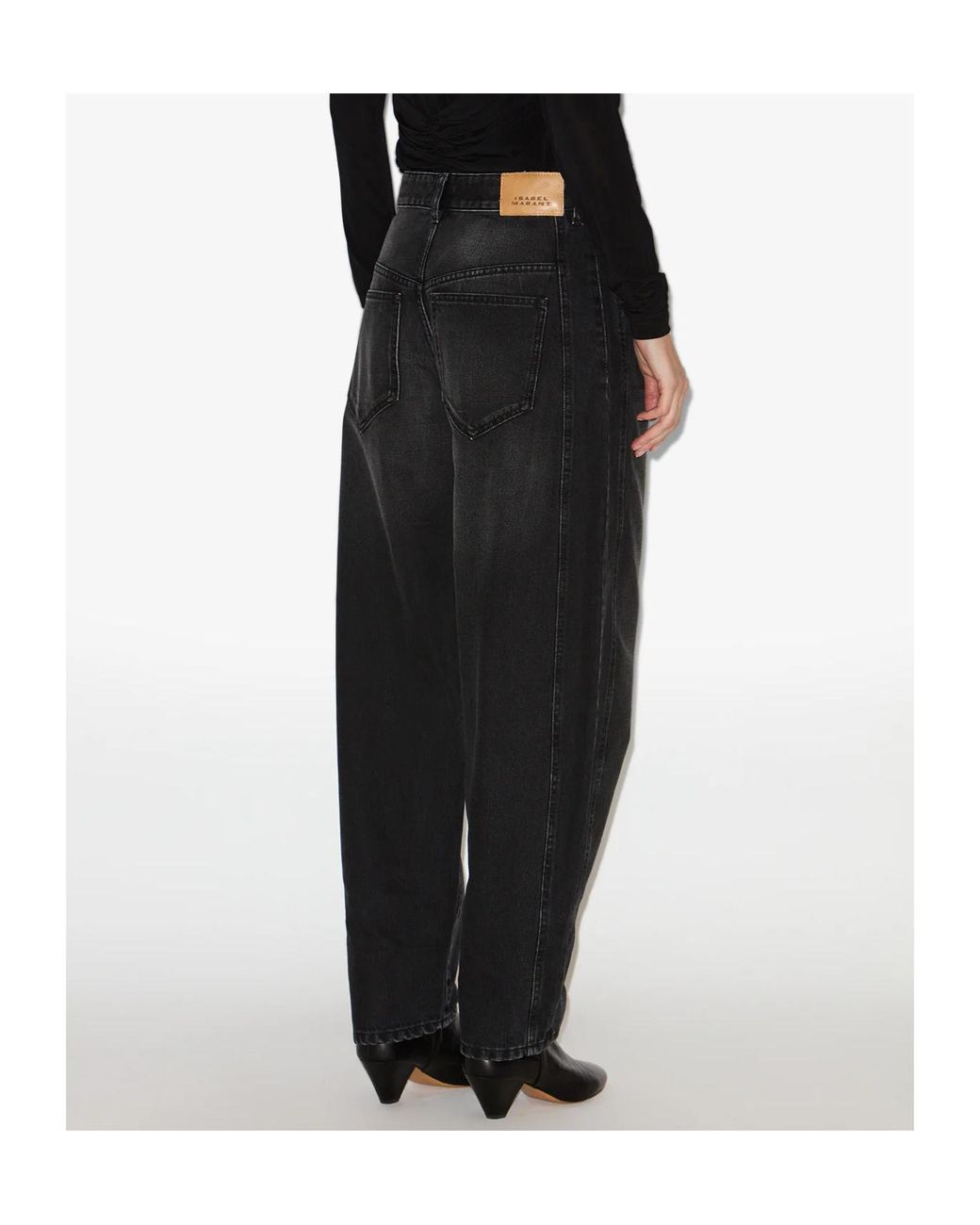 Isabel Marant Black Oriane Denim Barrel Jeans