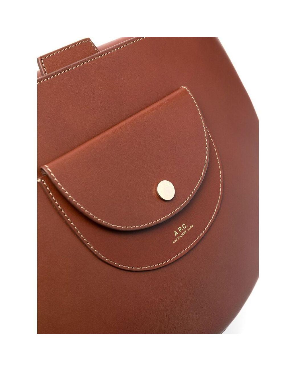 A.P.C. Brown Leather Shoulder Bag