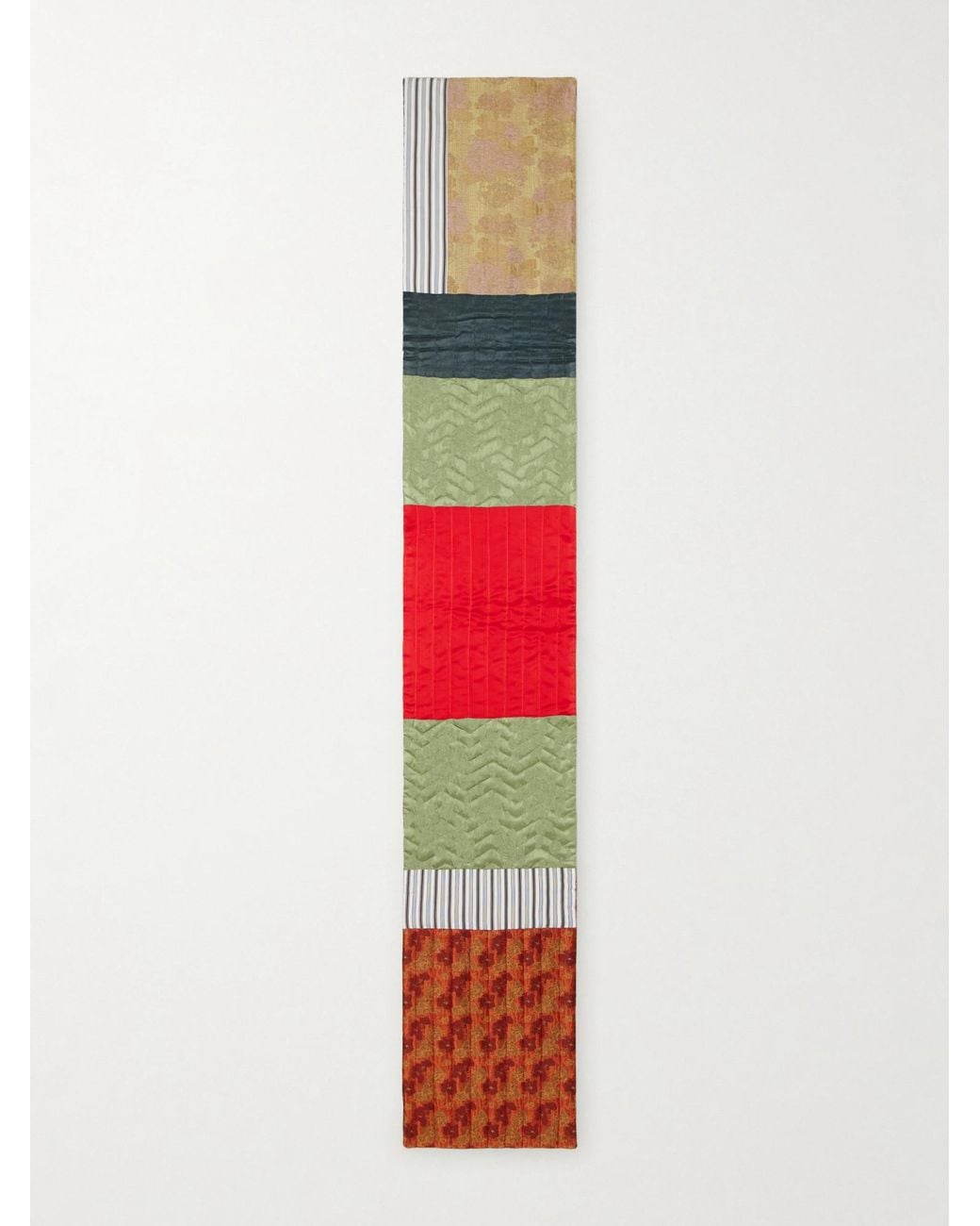 Dries Van Noten Multicolor Patchwork Quilted Scarf