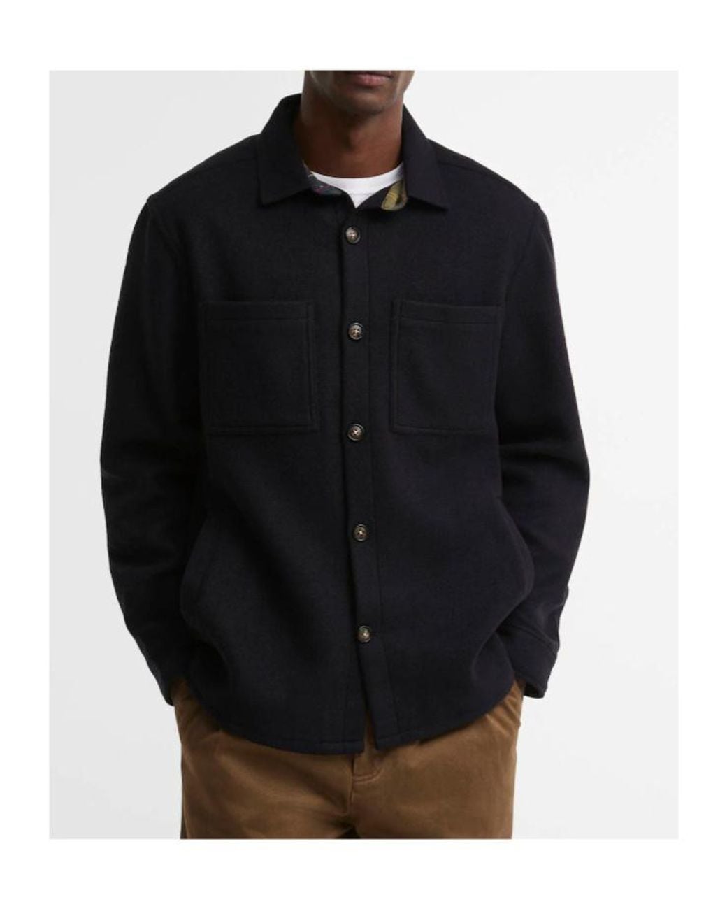Barbour Blue Marltown Tailored Wool-Blend Overshirt for men