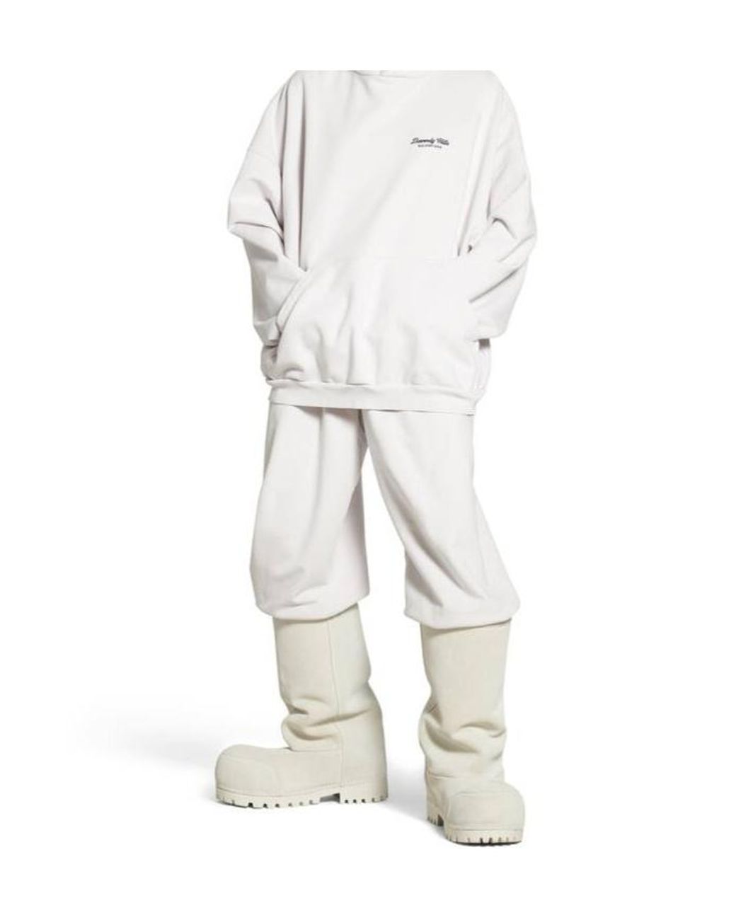 Balenciaga White Beverly Hills Oversized Hoodie