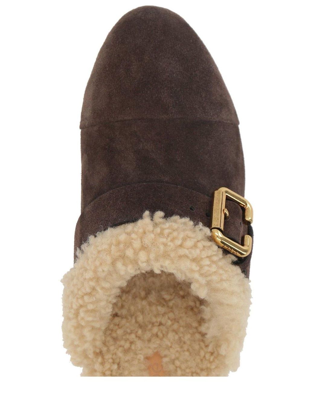 Chloé Multicolor Jeannette Suede & Shearling Clog
