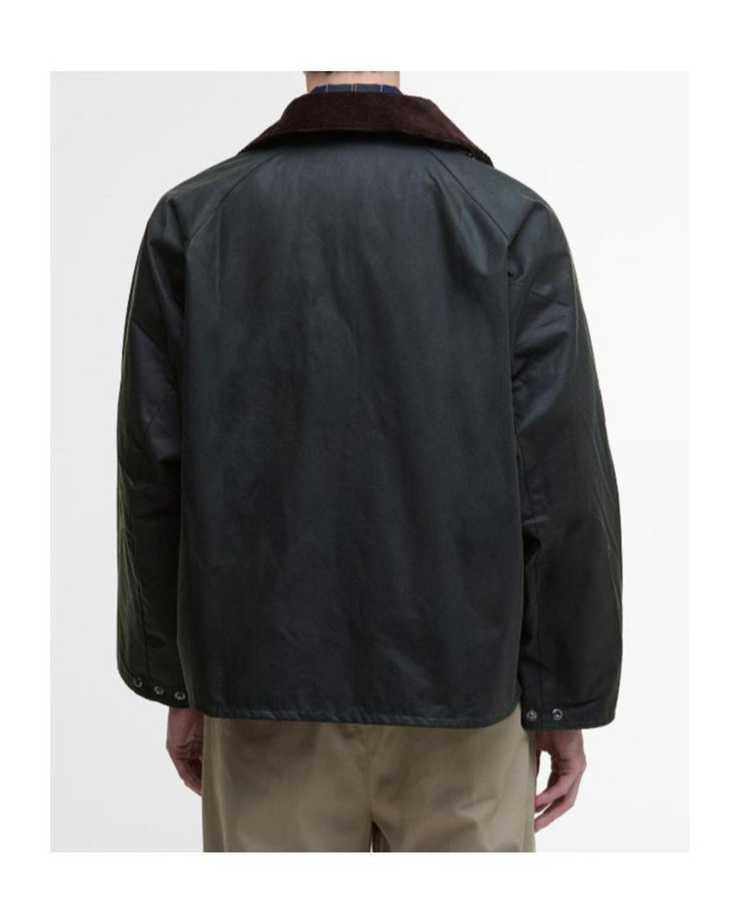 Barbour Modified Transport Waxed Jacket in Black for Men | Lyst
