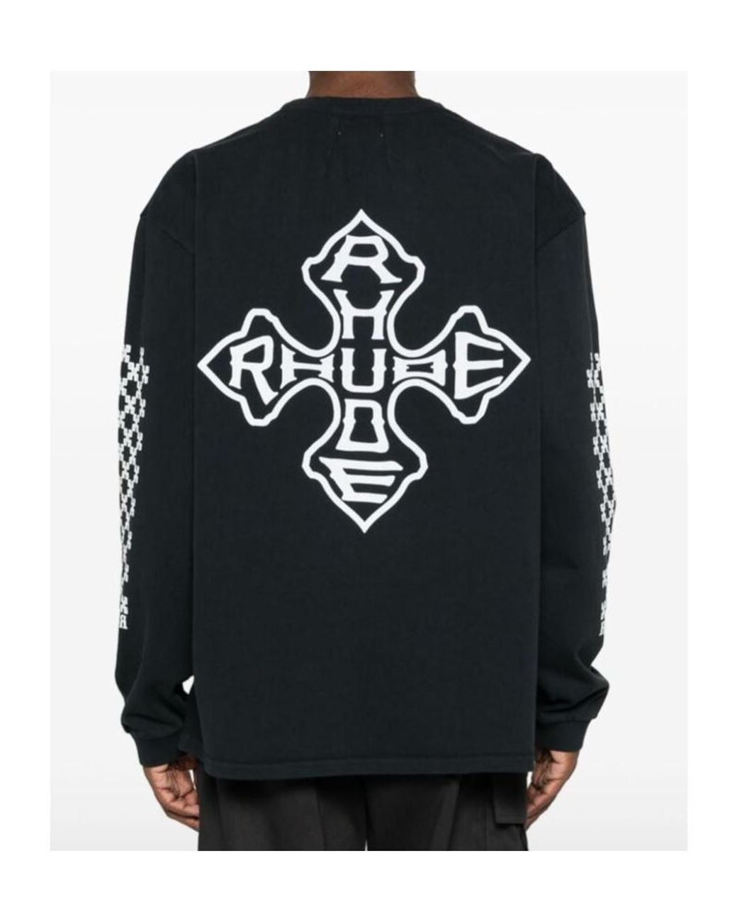 Rhude Black Long-Sleeved T-Shirt for men