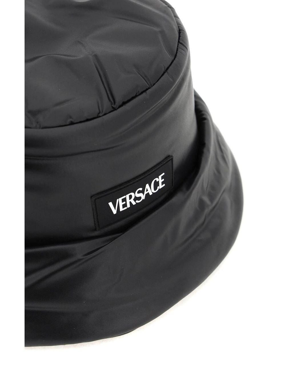 Versace Black Padded Bucket Hat