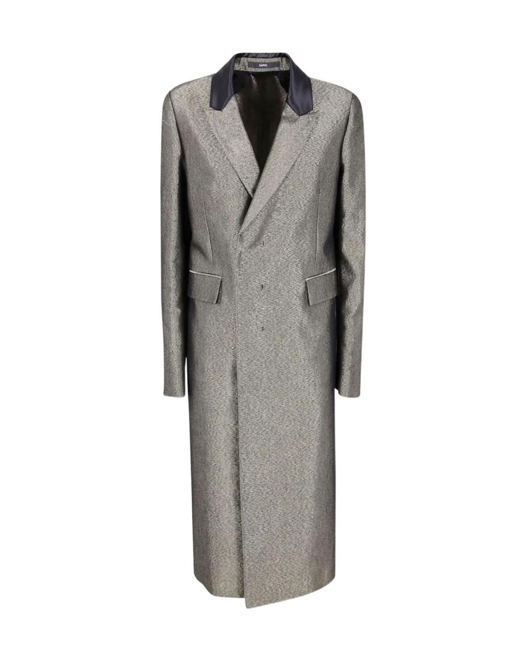 SAPIO Gray Double Breasted Coat