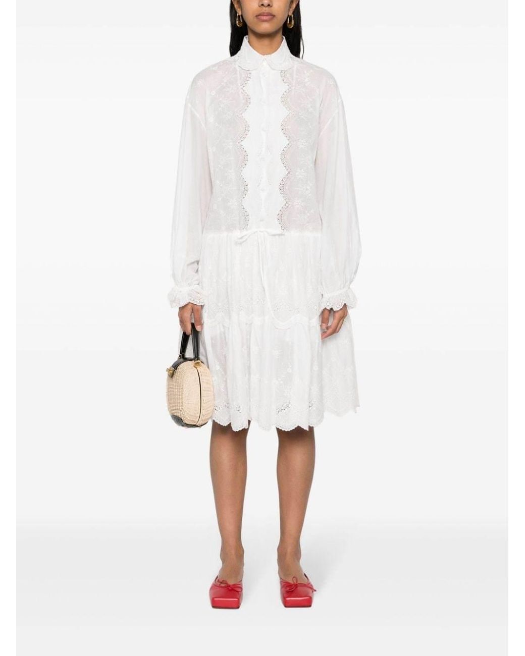 Ermanno Scervino White Midi Dress