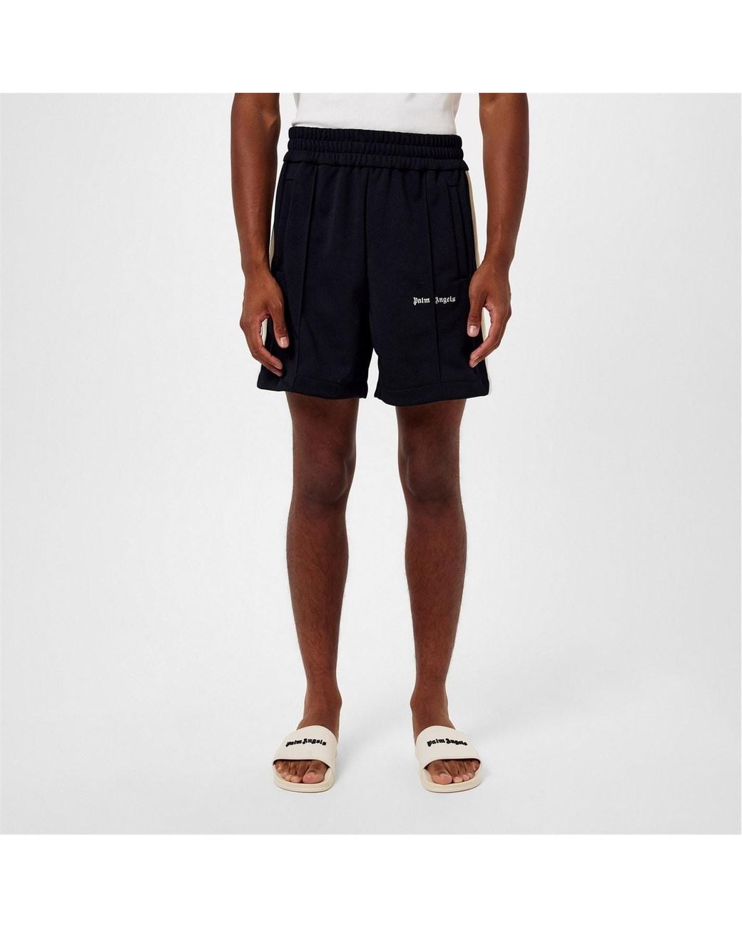 Palm Angels Black Classic Track Shorts for men