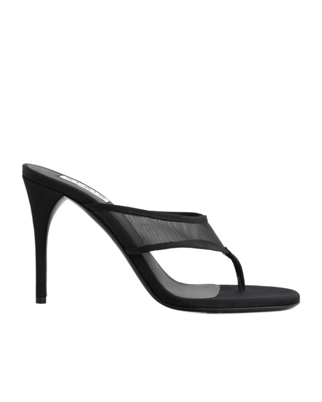 Alaïa Black Thong High-Heeled Sandals