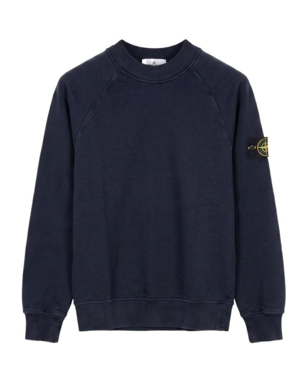 Stone Island Blue Logo Patch Sweatshirt for men