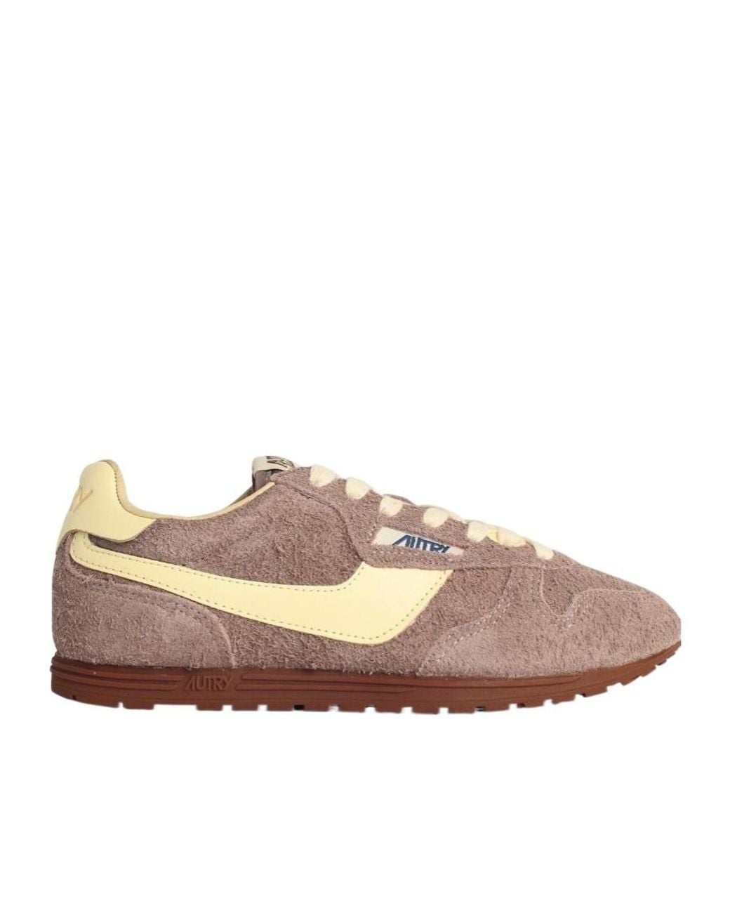 Autry Brown Windspin Retro Low-Top Sneakers