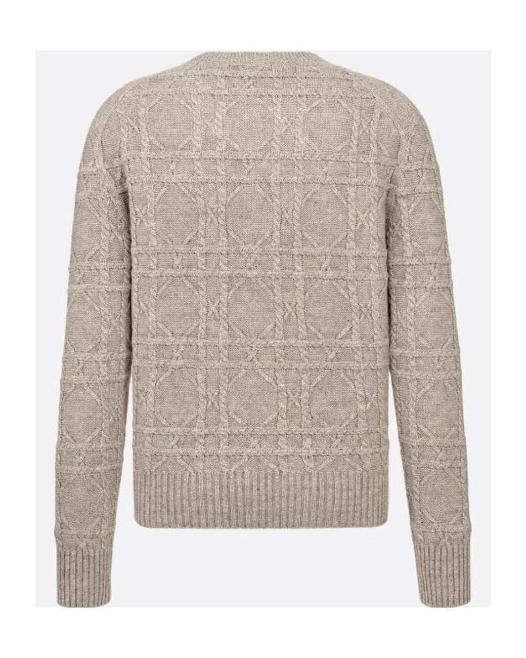 Dior Gray Homme Icons Cannage Jumper for men