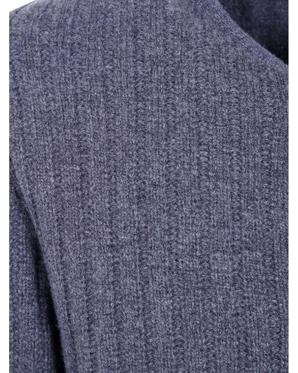 Lardini Blue Long Sleeve Buttoned Cardigan for men