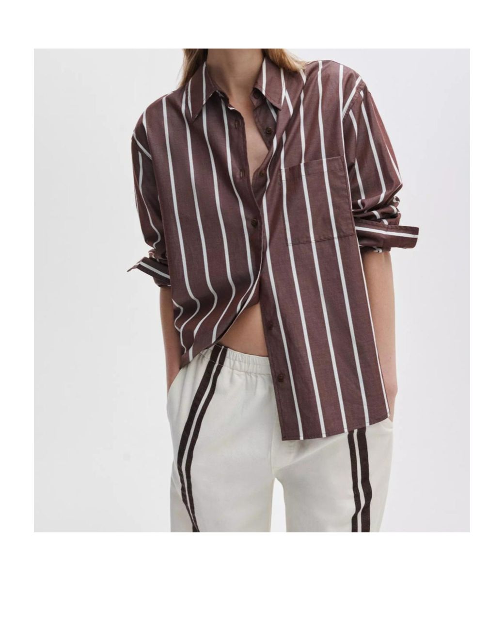 Rag & Bone Red Striped Relaxed Shirt