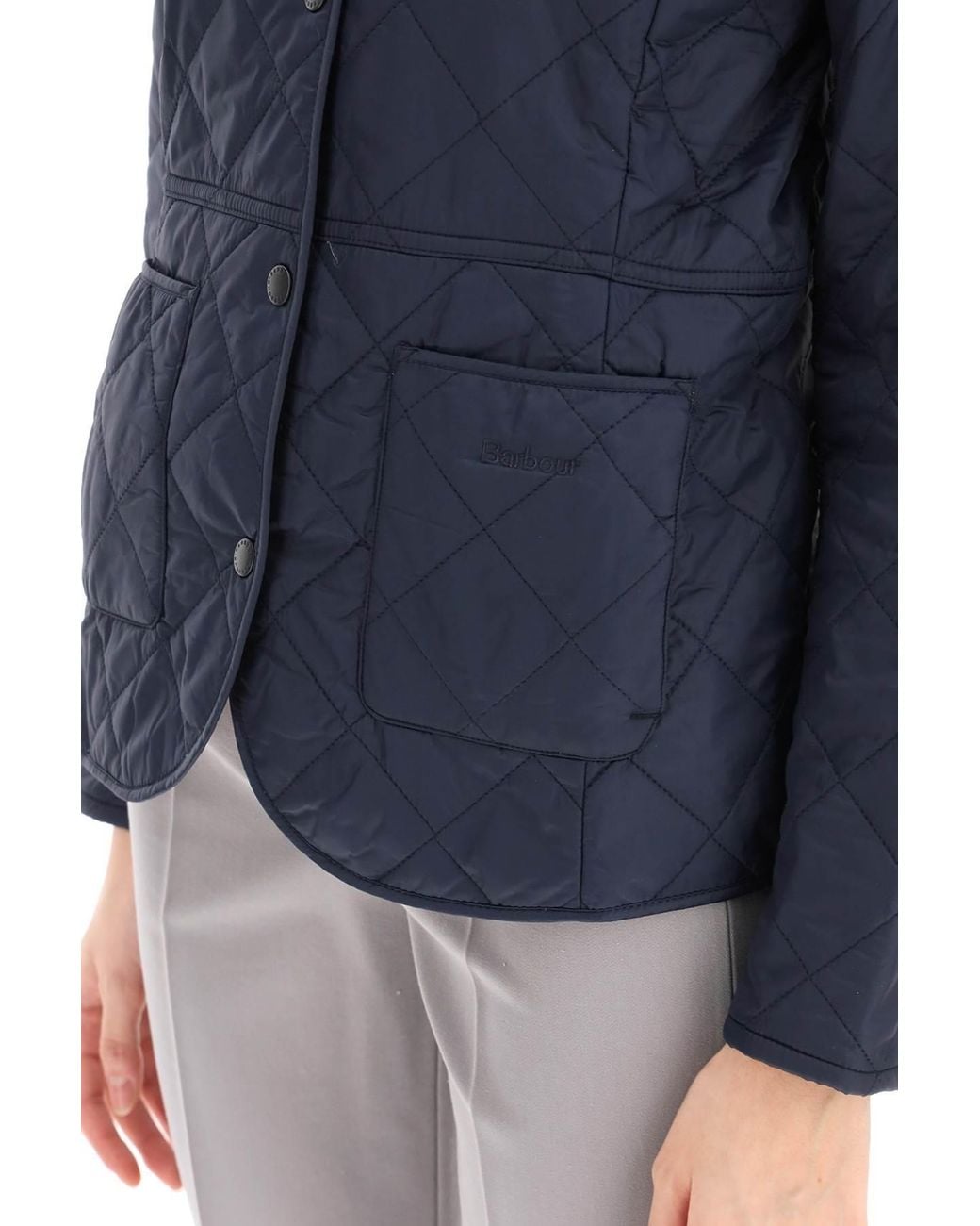 Barbour Black Deveron Quilted Buttoned Jacket
