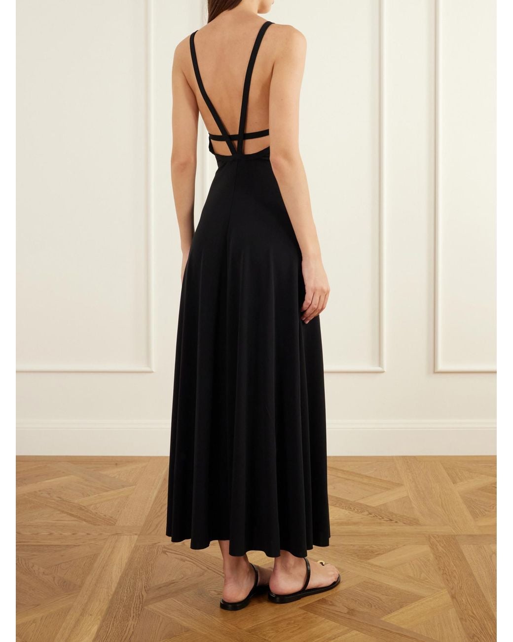 Eres Black Stretch-Jersey Maxi Dress