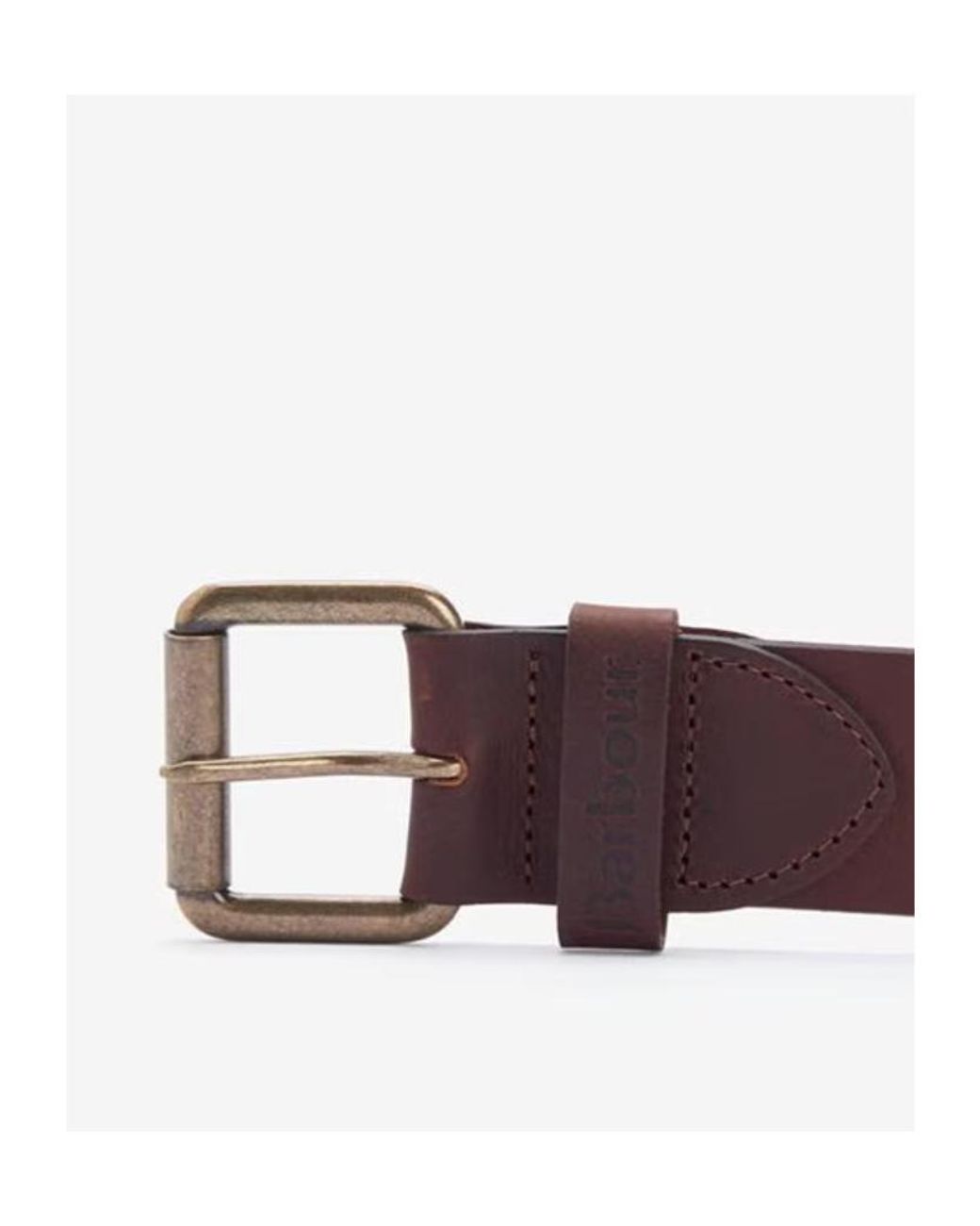 Barbour White Allanton Leather Belt for men