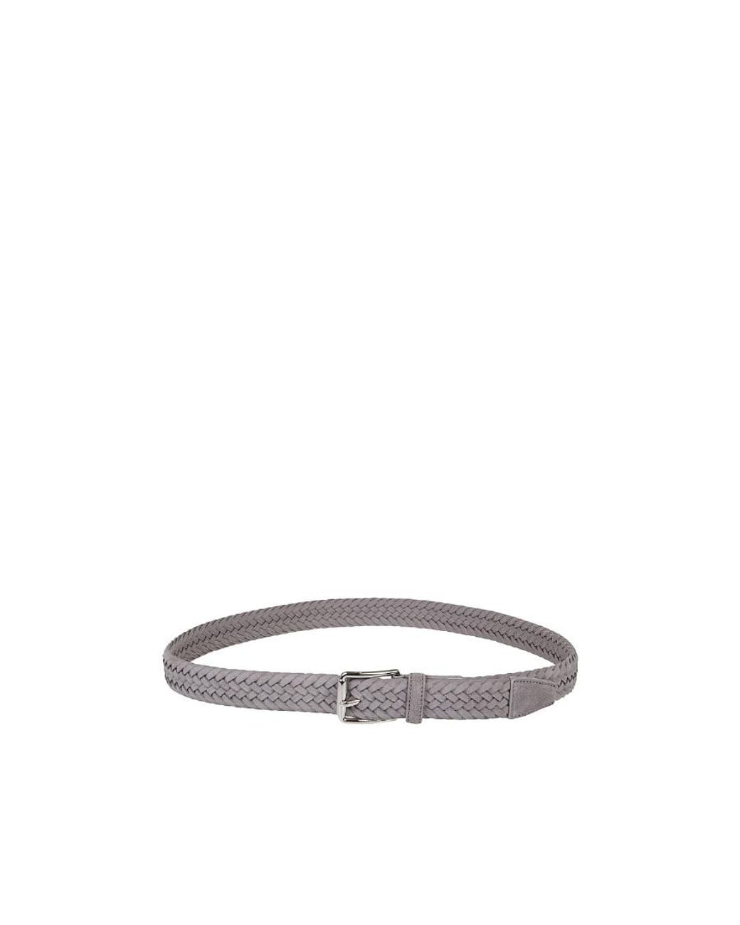 Tod's Gray Braided Buckle Belt for men