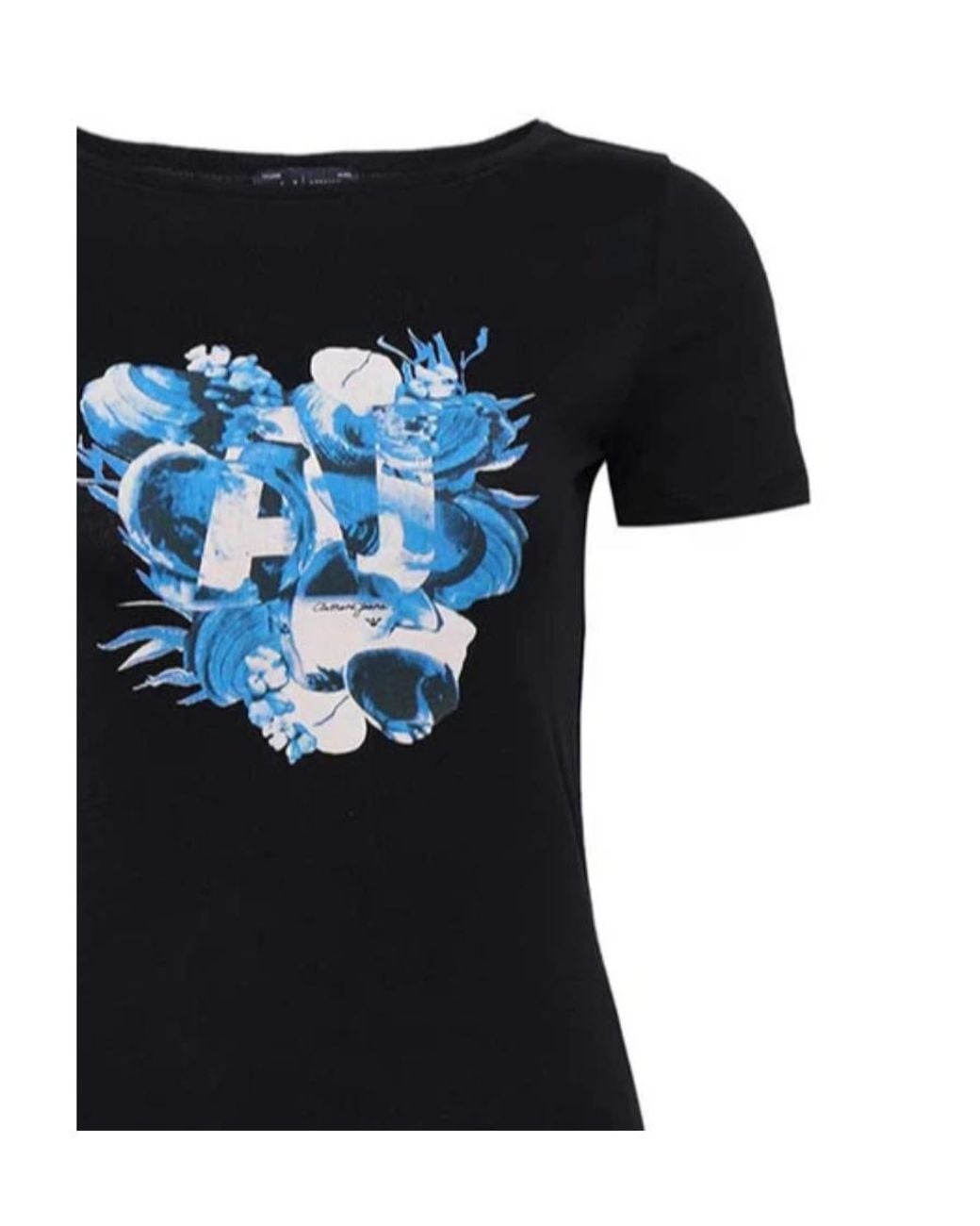 Armani Jeans Black Printed T-Shirt