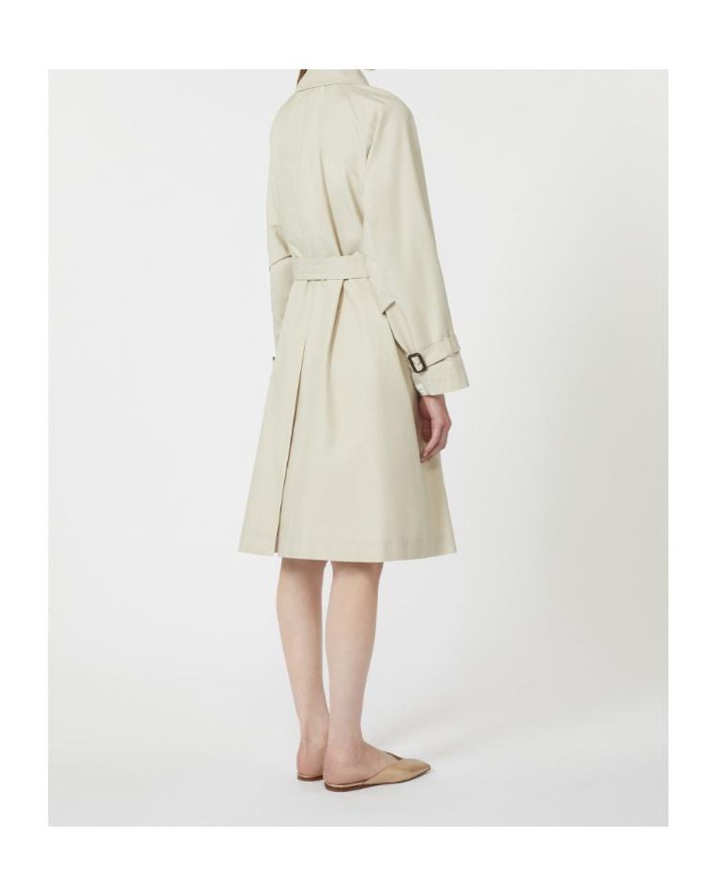 Max Mara Natural Cotton-Blend Trench Coat