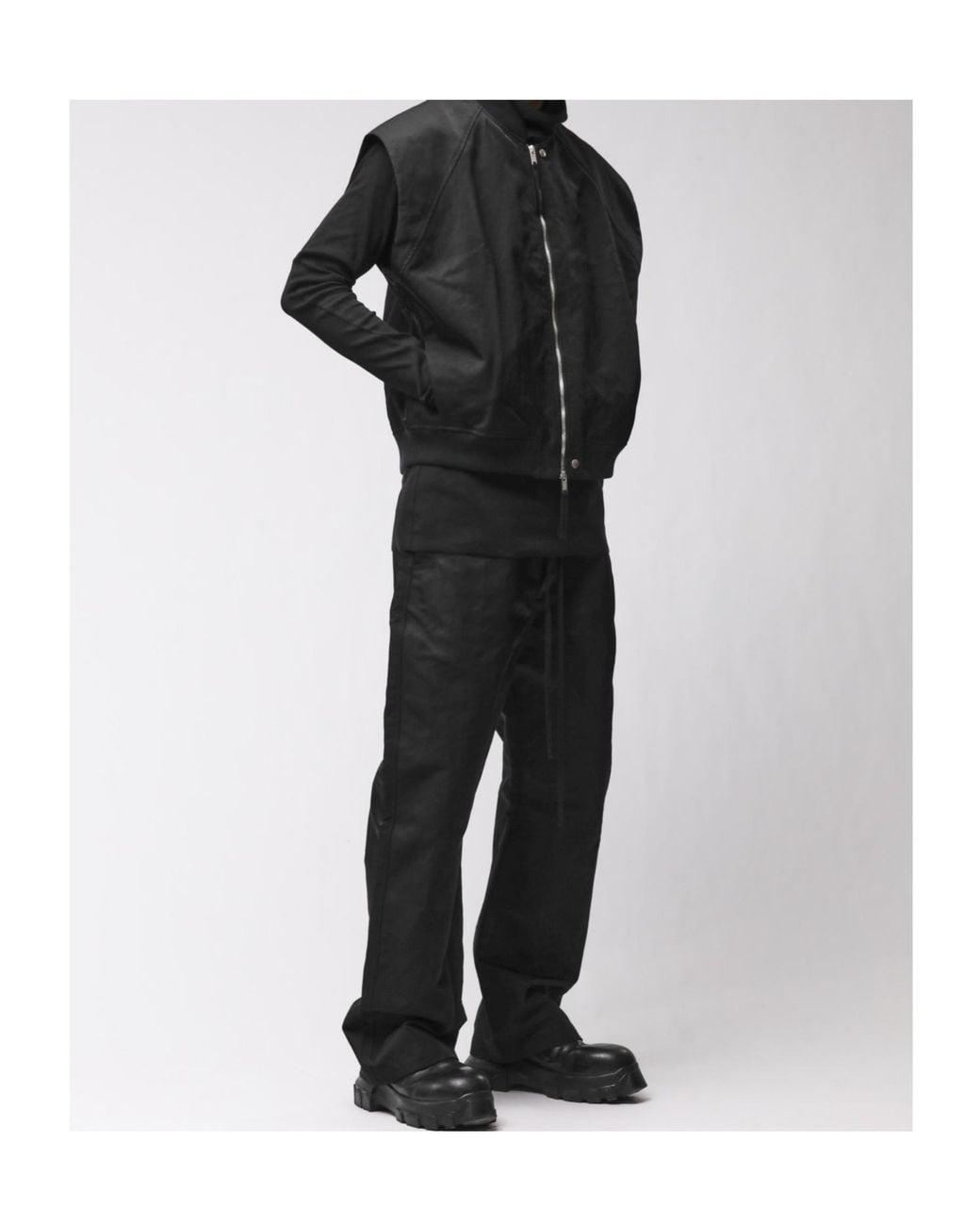 Thom Krom Blue Sleeveless Zip Jacket for men