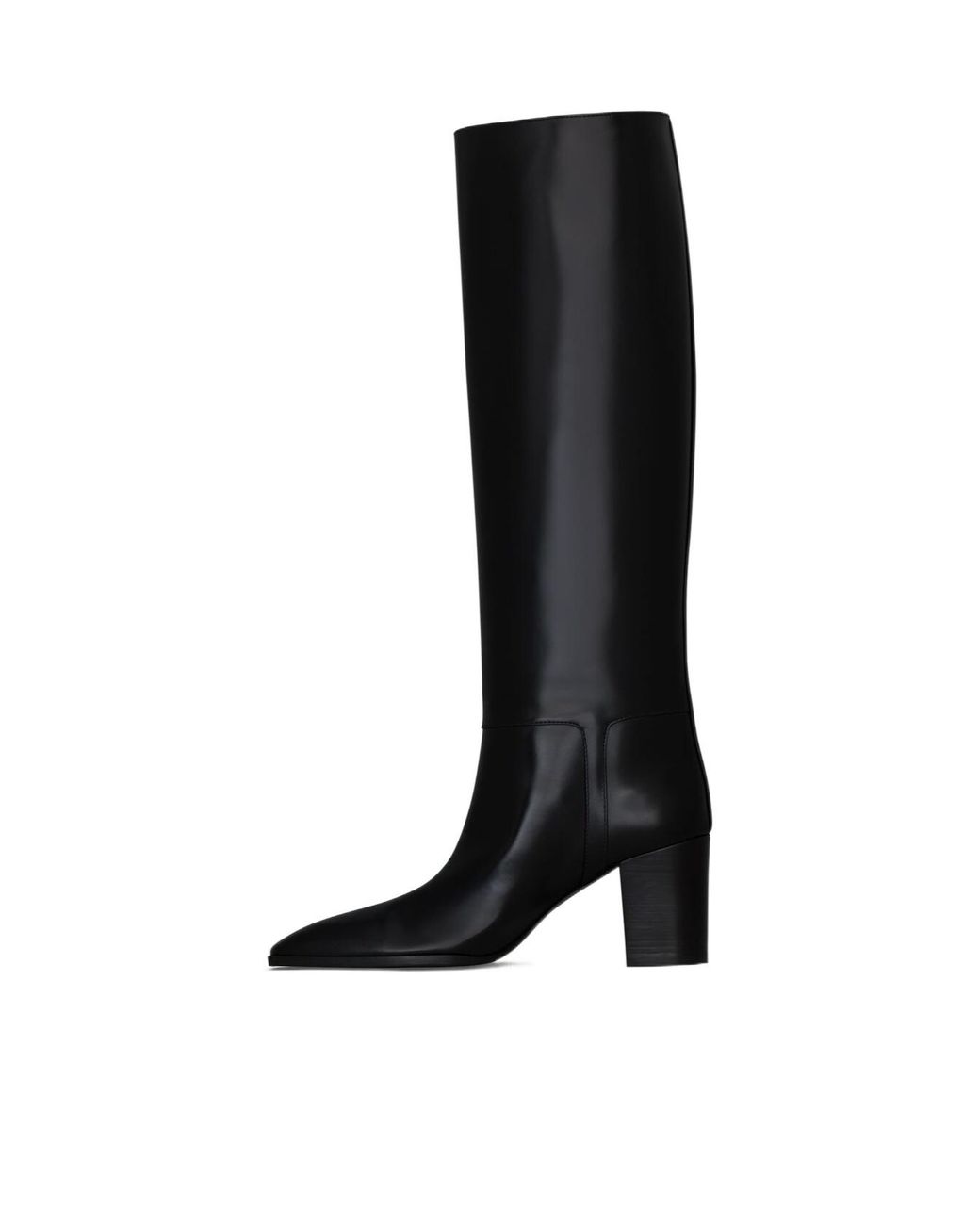 Saint Laurent Black Julia Square Toe Boots