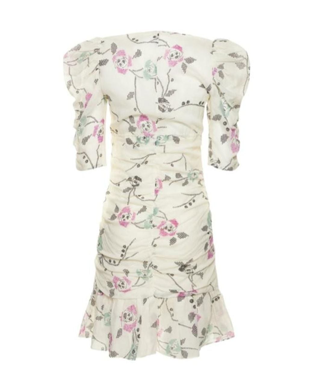 Isabel Marant White Printed Cotton Mini Dress