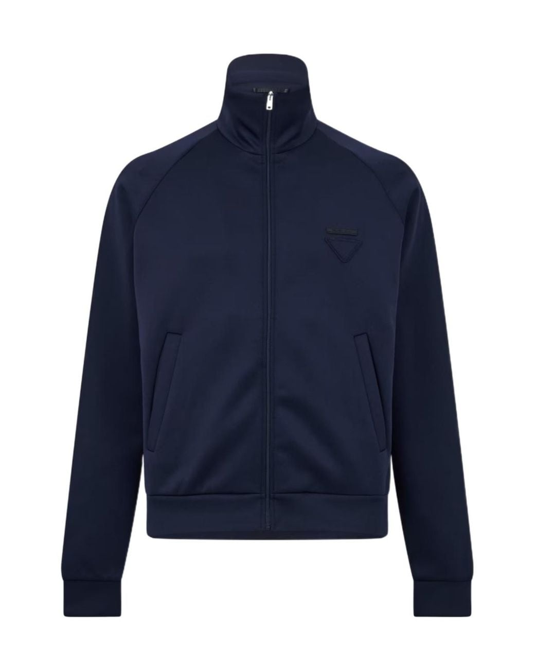 Prada Blue Logo Zip Jacket for men